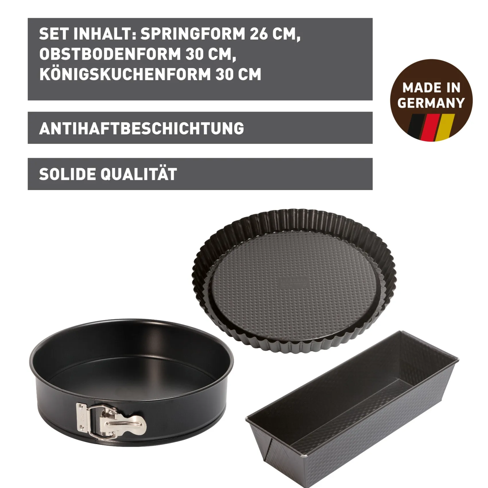 WMF Backformen|KAISER Classic Backformen-Set, 3-teilig