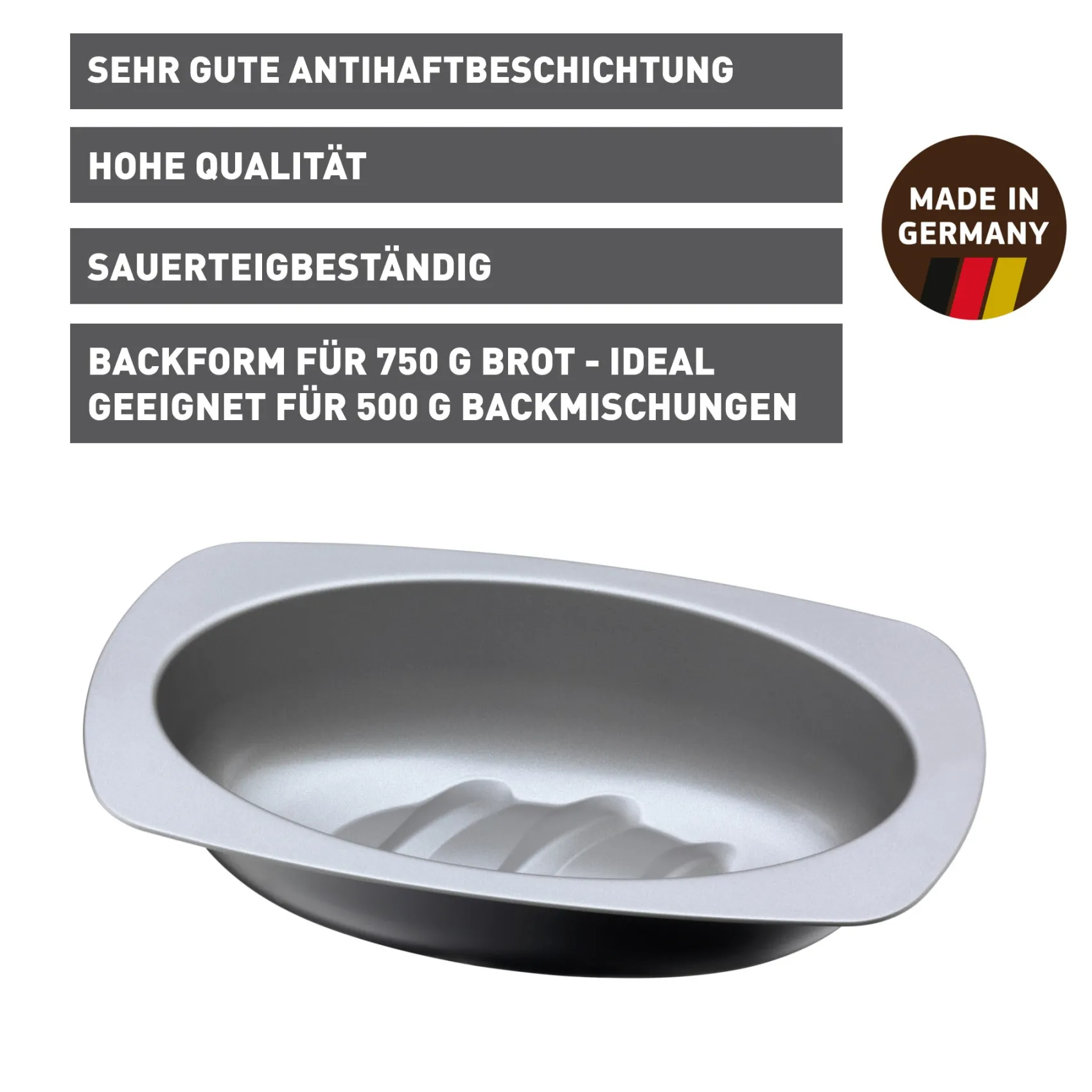 WMF Backformen|KAISER Inspiration Brotbackform, oval, 32 cm