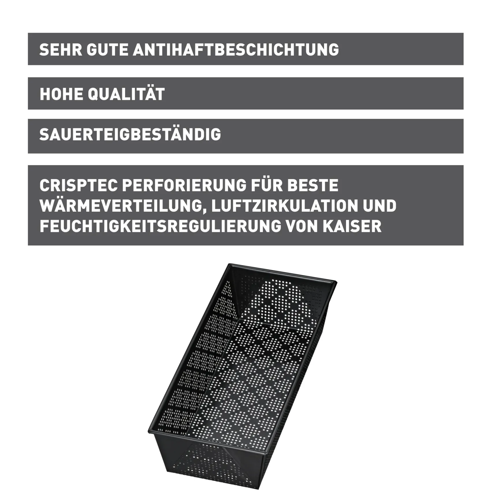 WMF Backformen|KAISER Inspiration Brotbackform, perforiert, 35 cm