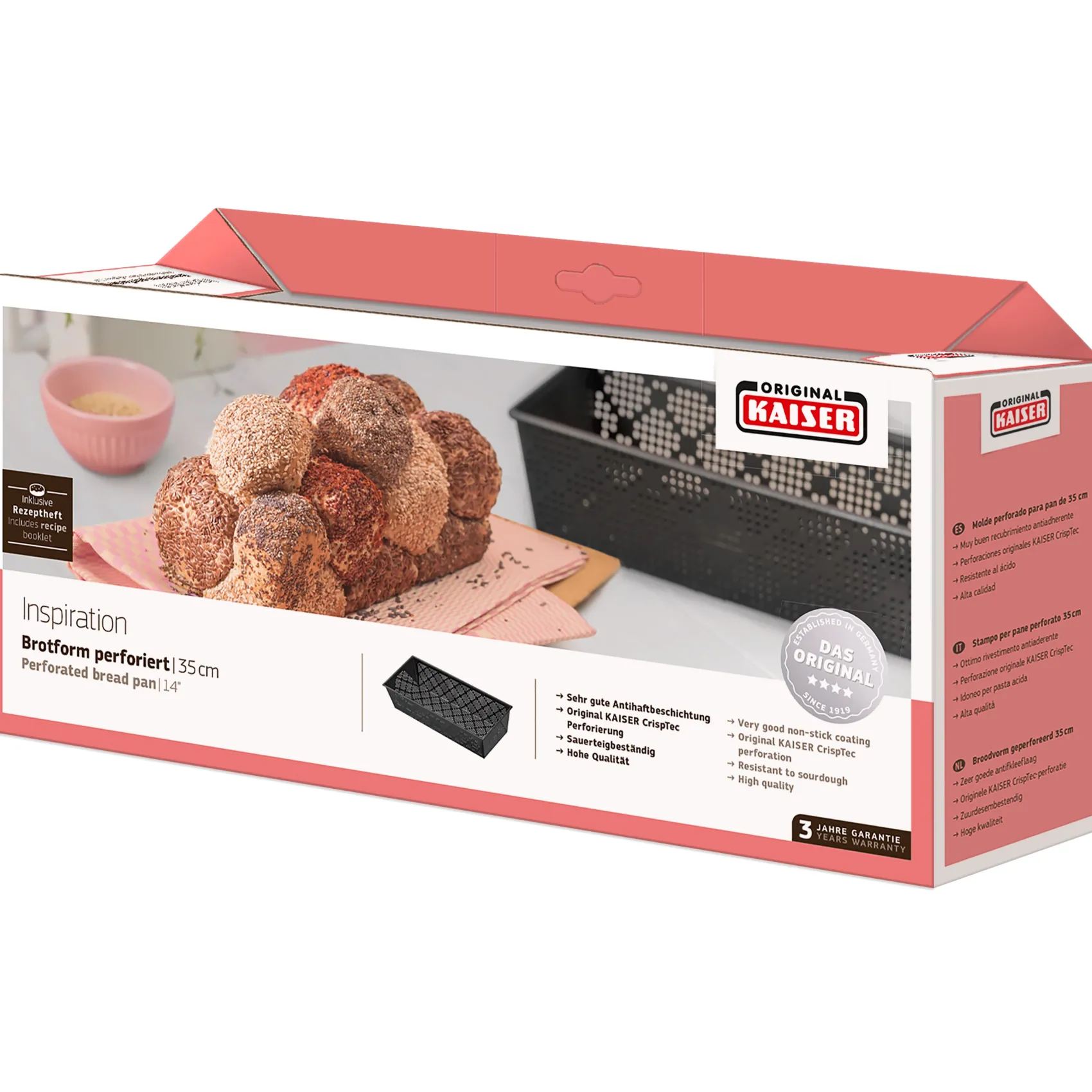 WMF Backformen|KAISER Inspiration Brotbackform, perforiert, 35 cm