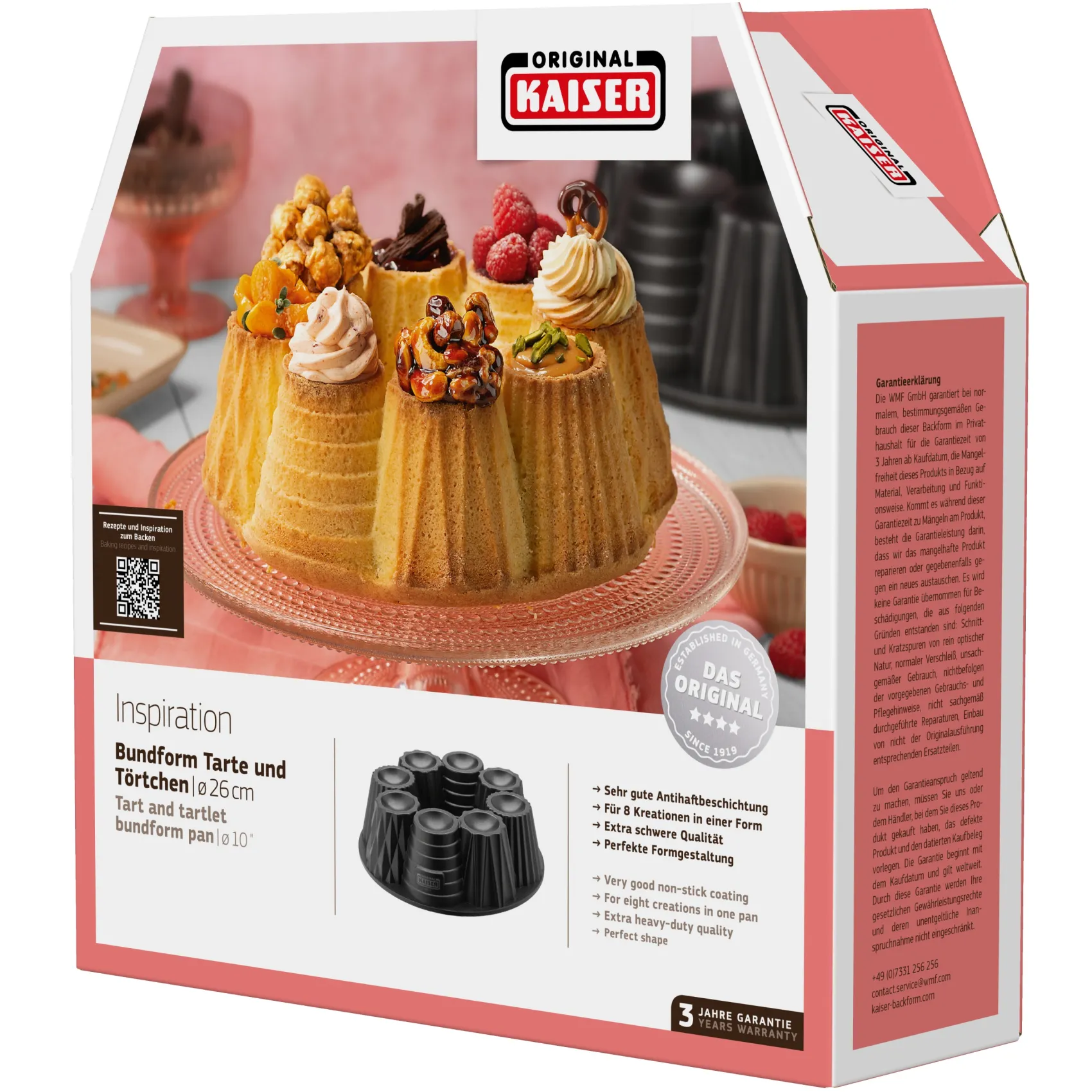 WMF Backformen|KAISER Inspiration Bundform Tartes und Törtchen, 26 cm