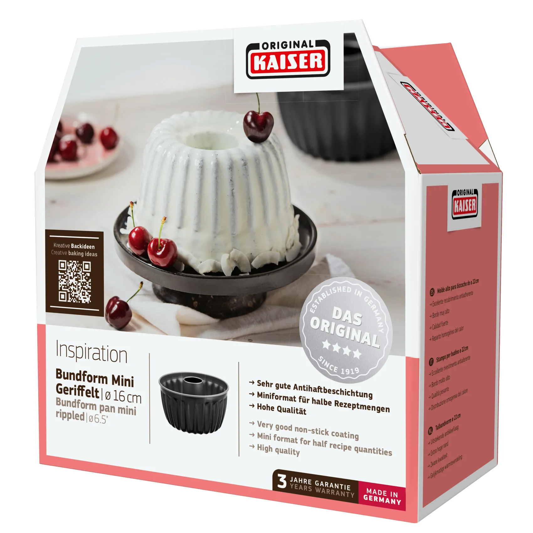 WMF Backformen|KAISER Inspiration Mini Bundform, geriffelt, 17 cm
