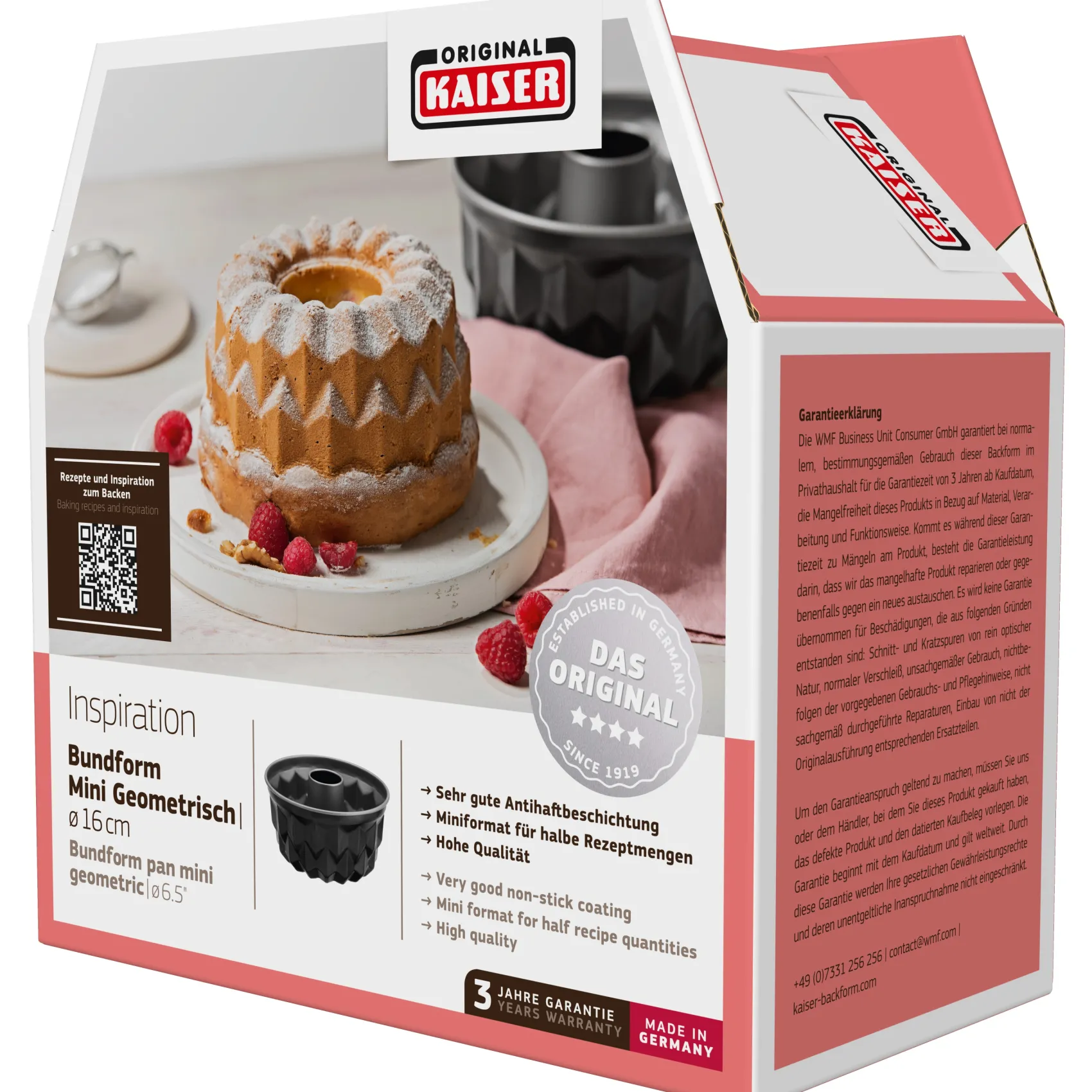 WMF Backformen|KAISER Inspiration Mini Bundform, geometrisch, 17 cm