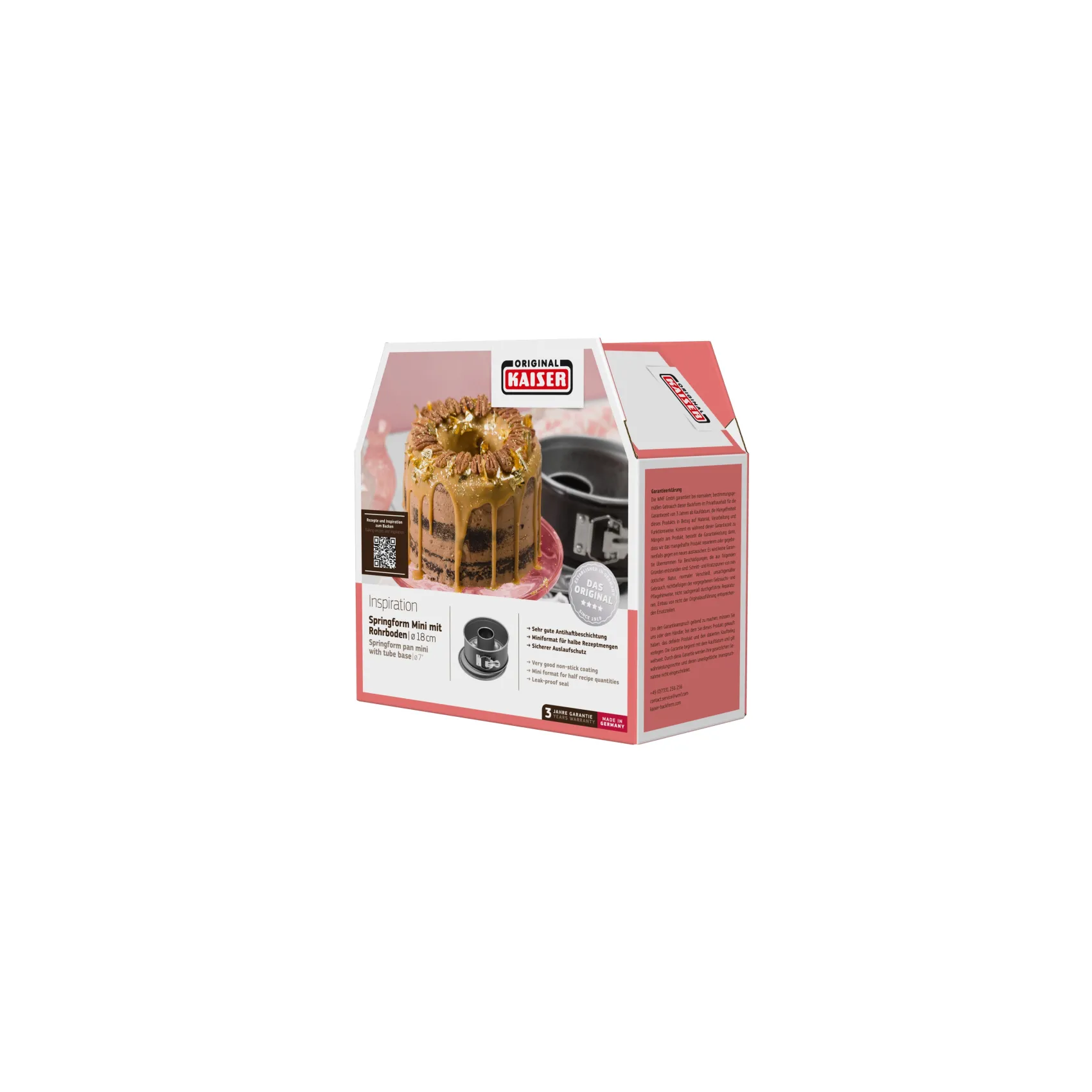 WMF Backformen|KAISER Inspiration Mini Springform mit Rohrboden, 18 cm
