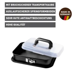 WMF Backformen|KAISER Inspiration Springform rechteckig mit Transporthaube, 35 x 24 cm