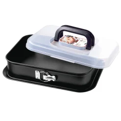 WMF Backformen|KAISER Inspiration Springform rechteckig mit Transporthaube, 35 x 24 cm