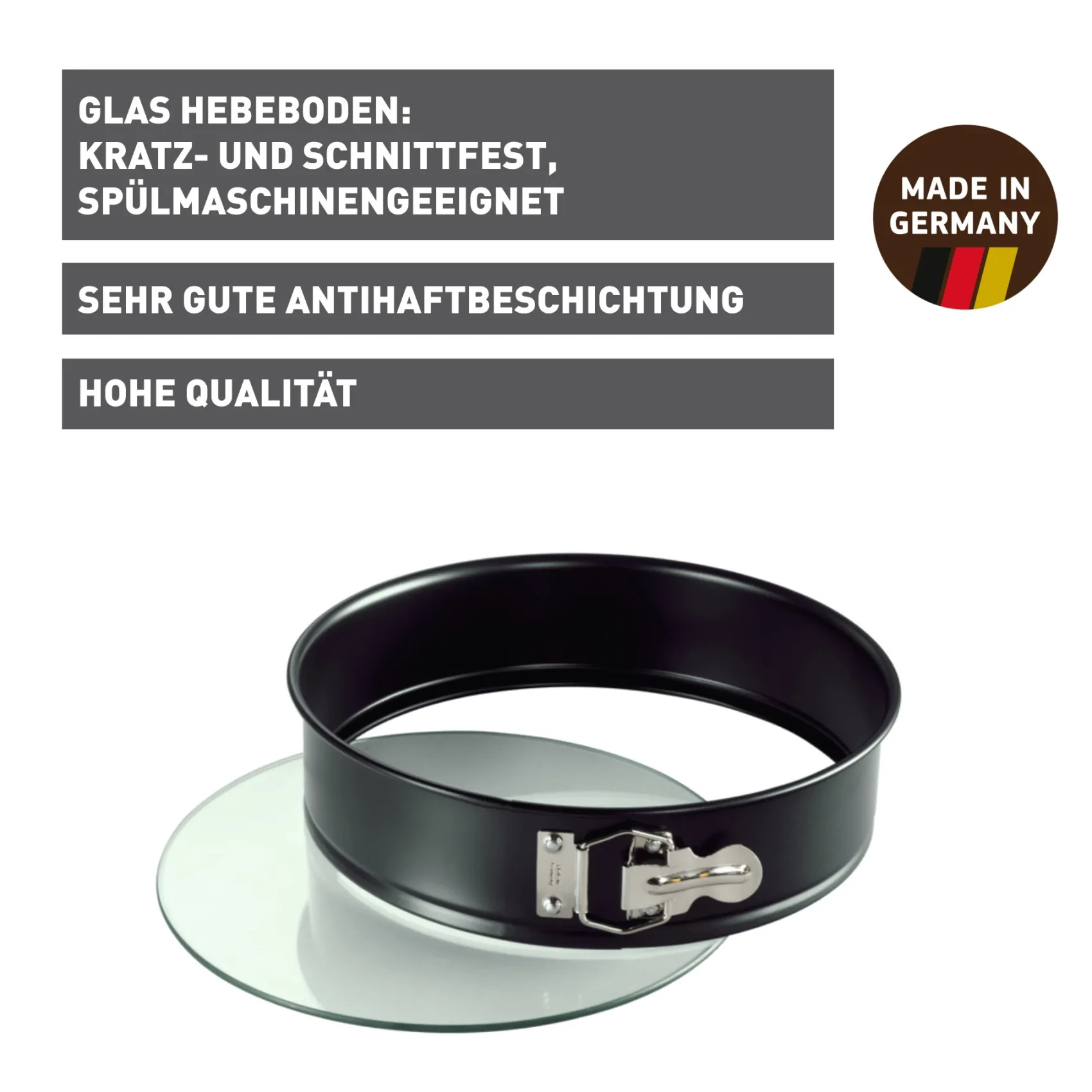 WMF Backformen|KAISER Inspiration Springform mit Glashebeboden, 28 cm
