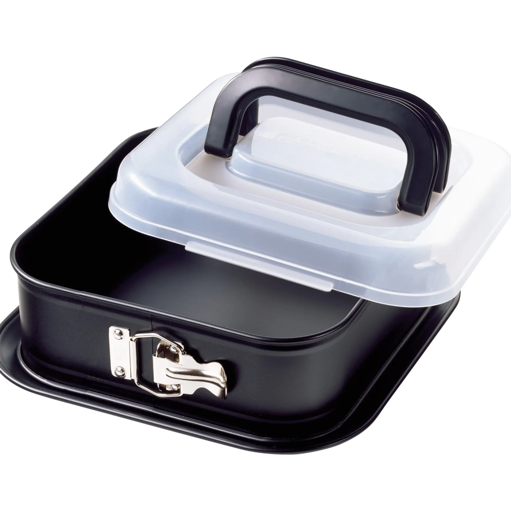 WMF Backformen|KAISER Inspiration Springform quadratisch mit Transporthaube, 24 x 24 cm