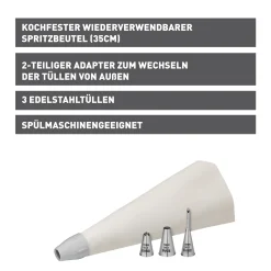 WMF Backutensilien|KAISER Inspiration Spritzbeutel-Set, 5-teilig