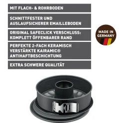 WMF Backformen|KAISER La Forme Plus Springform mit Rohrboden und SafeClick, 26 cm