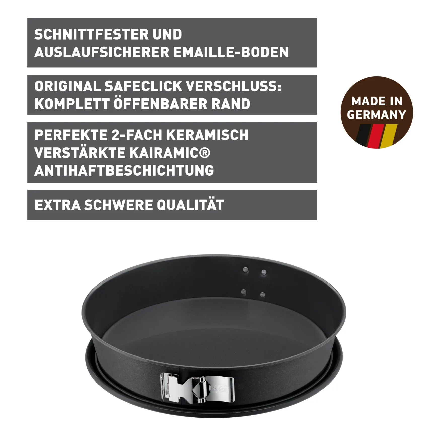 WMF Backformen|KAISER La Forme Plus Springform mit SafeClick, konisch, 32 cm