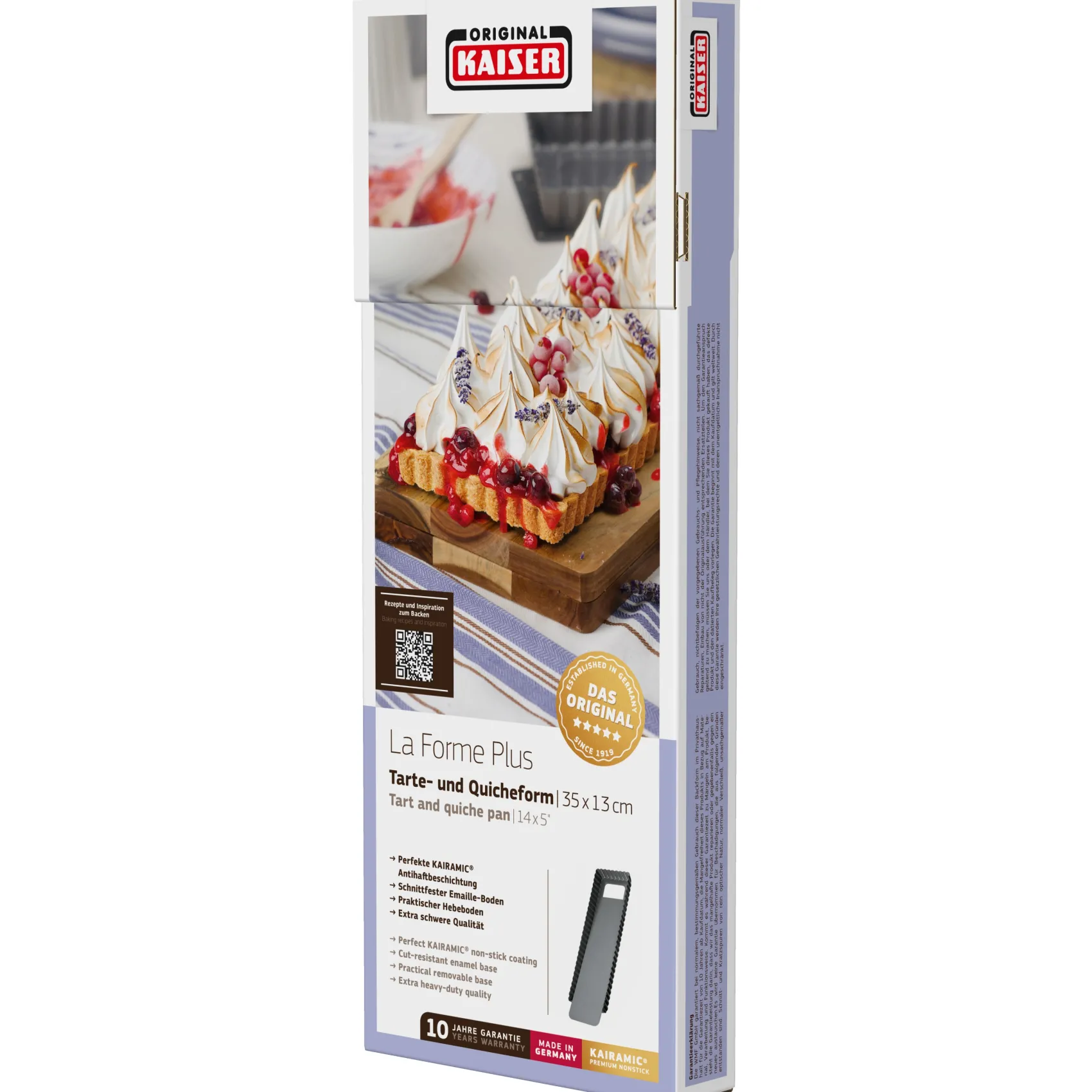 WMF Backformen|KAISER La Forme Plus Tarte- und Quicheform mit Hebeboden, rechteckig, 35 x 13 cm