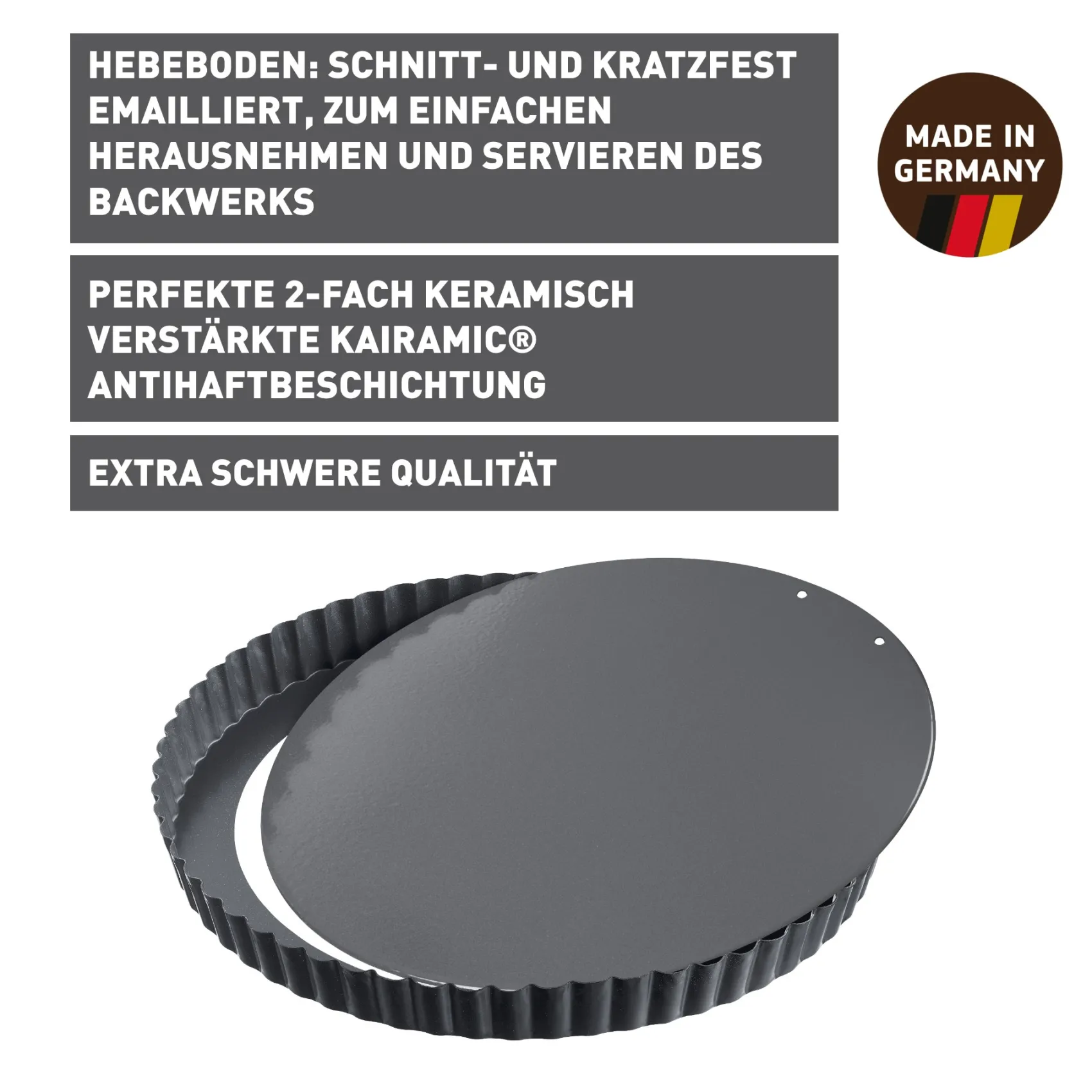 WMF Backformen|KAISER La Forme Plus Tarte- und Quicheform mit Hebeboden, 28 cm