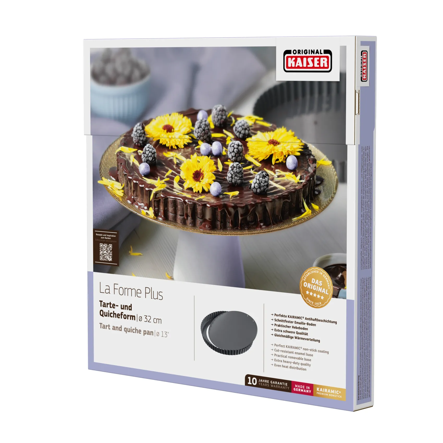 WMF Backformen|KAISER La Forme Plus Tarte- und Quicheform mit Hebeboden, 32 cm
