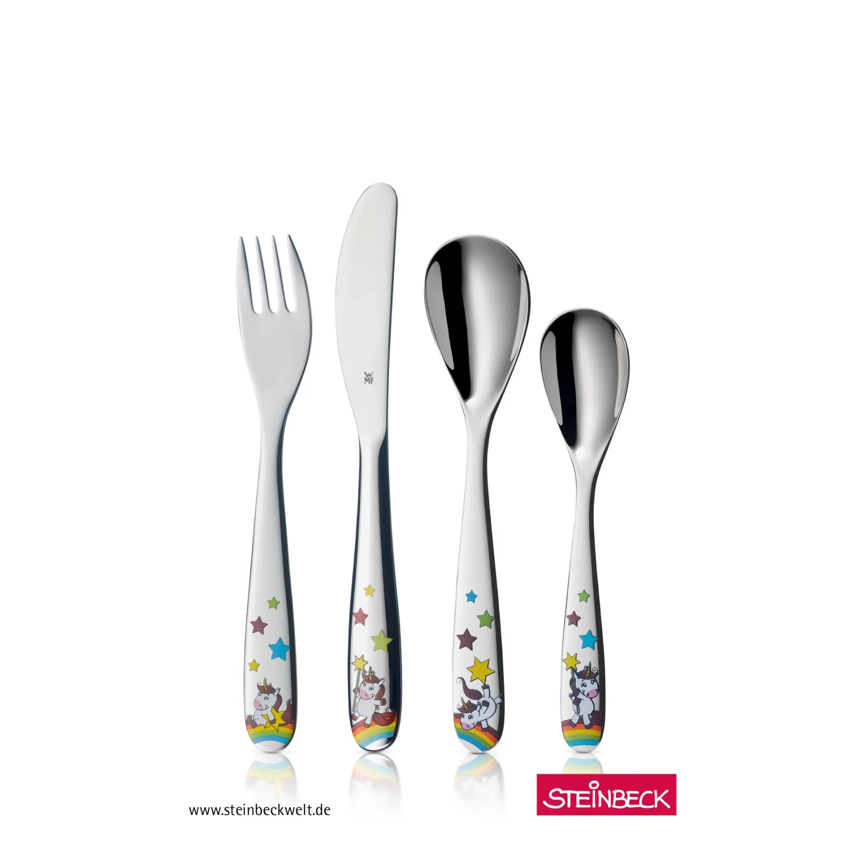WMF Besteck-Sets|Kinderbestecke|Kinderbesteck-Set Einhorn, 4-teilig