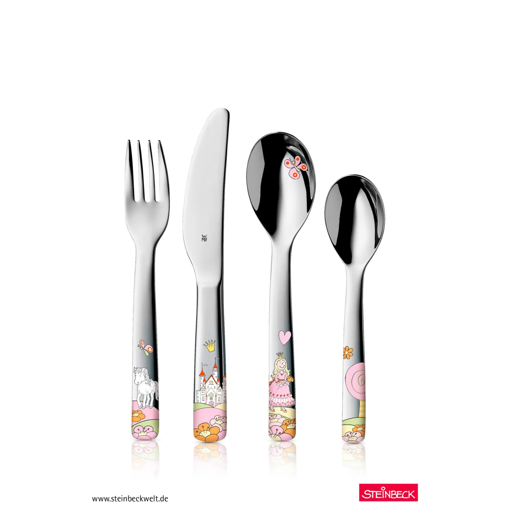 WMF Kinderbestecke|Besteck-Sets|Kinderbesteck-Set Prinzessin Anneli, 4-teilig