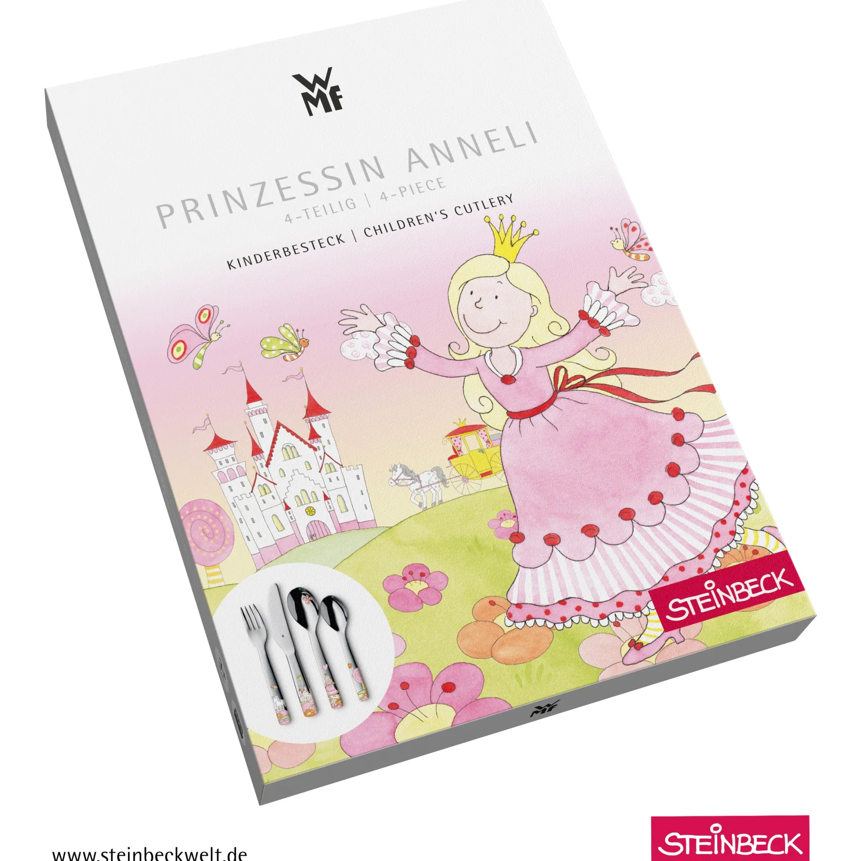 WMF Kinderbestecke|Besteck-Sets|Kinderbesteck-Set Prinzessin Anneli, 4-teilig