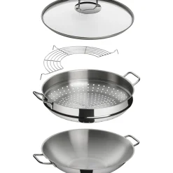 WMF Woks|Macao Wok-Set, 36 cm, 4-teilig