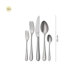 WMF Besteck-Sets|Merit Besteck-Set, 66-teilig, Cromargan protect®, sandgestrahlt
