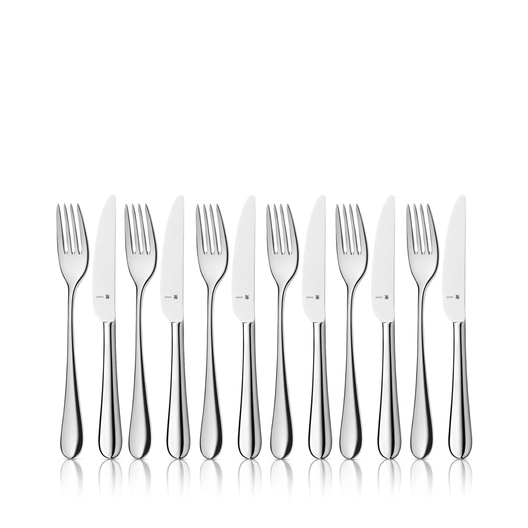 WMF Besteck-Sets|Merit Dessertbesteck-Set, 12-teilig, Cromargan protect®