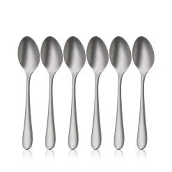 WMF Löffel|Merit Espressolöffel-Set, 6 Stück, Cromargan protect®, sandgestrahlt