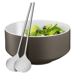 WMF Schüsseln|Servierbestecke|Moto Salat-Set, 3-teilig, lavagrau
