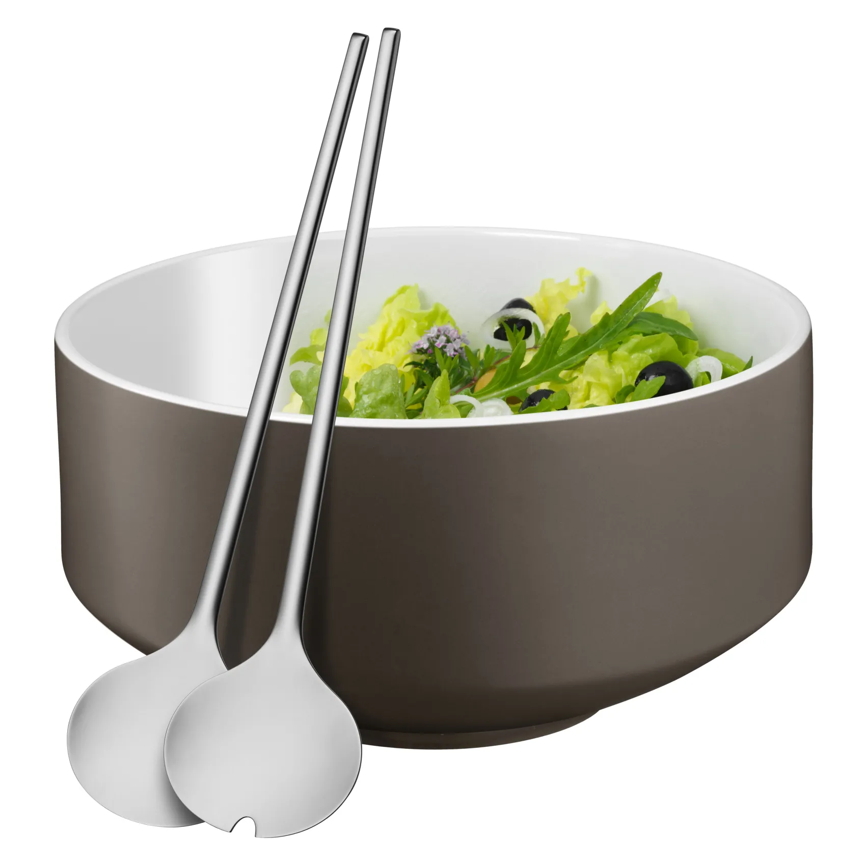 WMF Schüsseln|Servierbestecke|Moto Salat-Set, 3-teilig, lavagrau