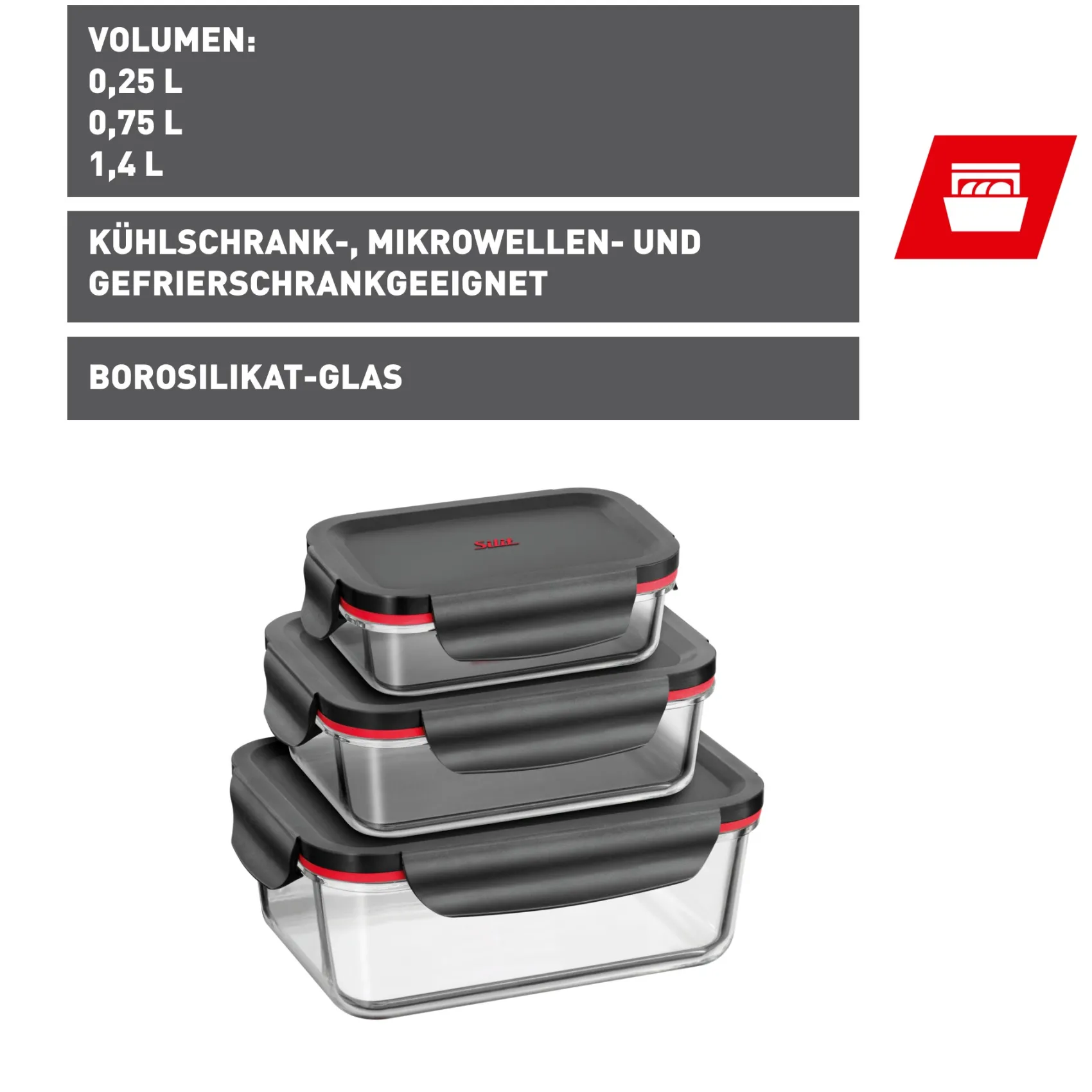 WMF Vorratsdosen|Multifunktionsschalen-Set, 3-teilig Storio