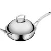 WMF Woks|Pfannen Mit Deckel|Multiply Wok mit Edelstahldeckel, 28 cm