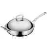 WMF Woks|Pfannen Mit Deckel|Multiply Wok mit Edelstahldeckel, 32 cm