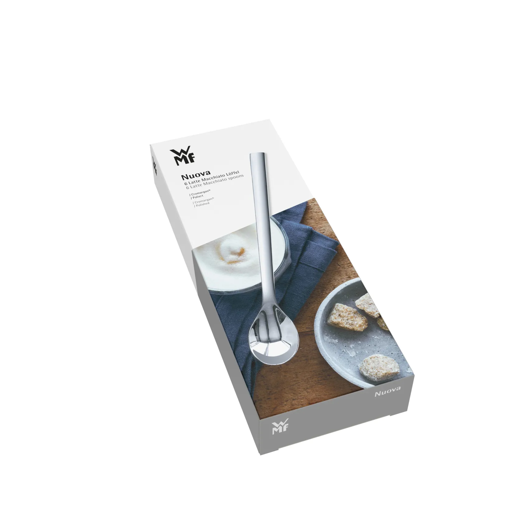 WMF Löffel|Nuova, Latte Macchiato Löffel-Set, 6-teilig