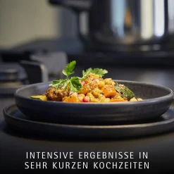WMF Schnellkochtöpfe|Induktionstöpfe|Perfect One Pot Schnellkochtopf-Set, 22 cm, 3 & 4,5 L, stapelbar, mit Dämpfeinsatz
