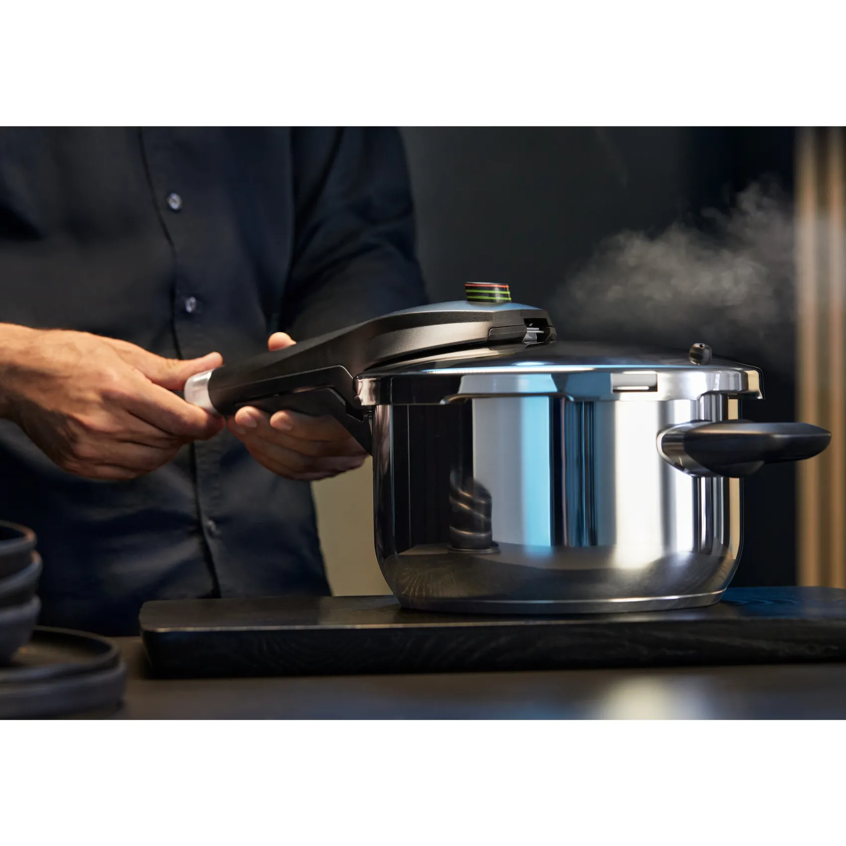 WMF Schnellkochtöpfe|Induktionstöpfe|Perfect Premium One Pot Schnellkochtopf-Set mit Dampfgareinsatz, 22 cm, 4,5 und 3,0 Liter