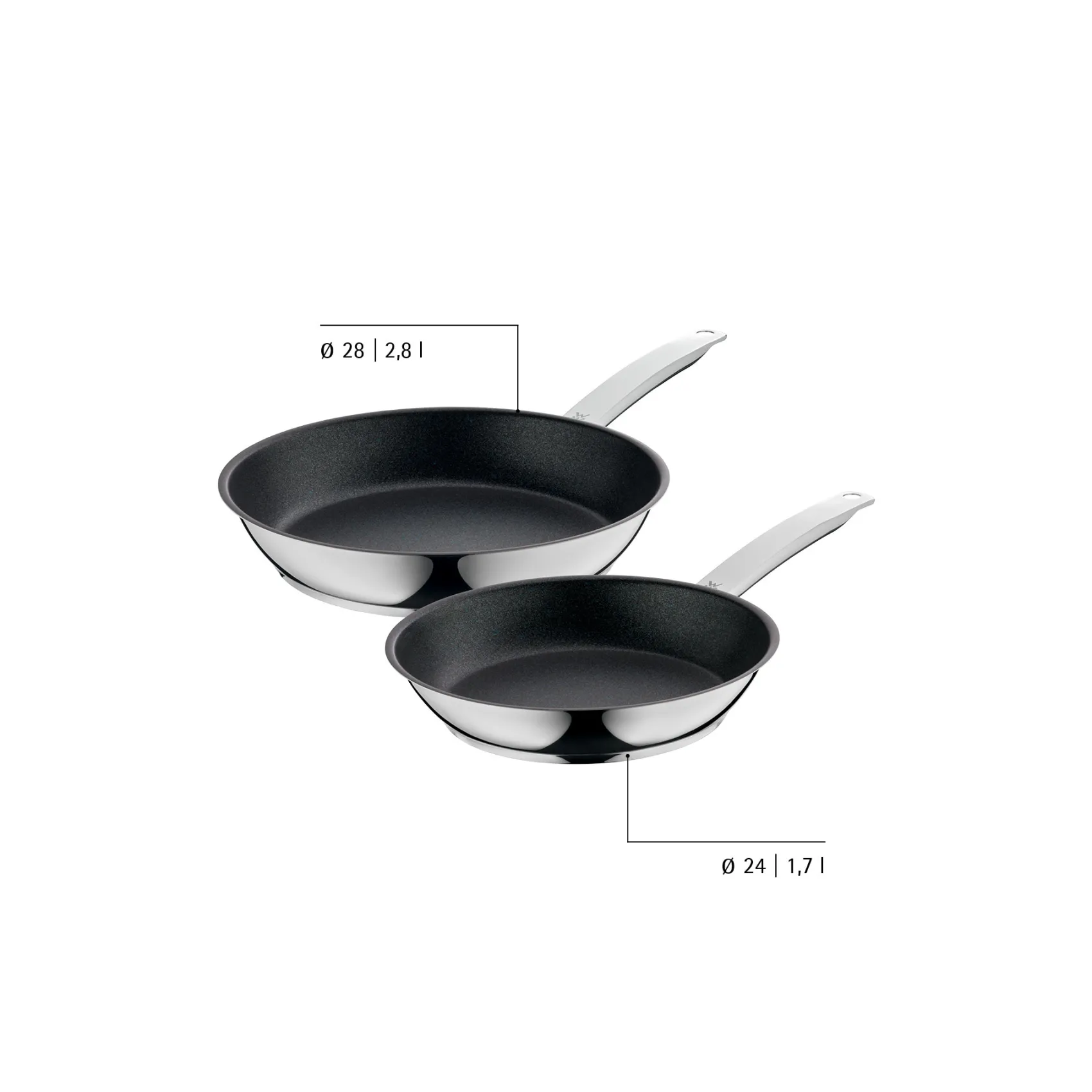 WMF Pfannen-Sets|PermaDur Advance Pfannen-Set, 2-teilig, 24 und 28 cm