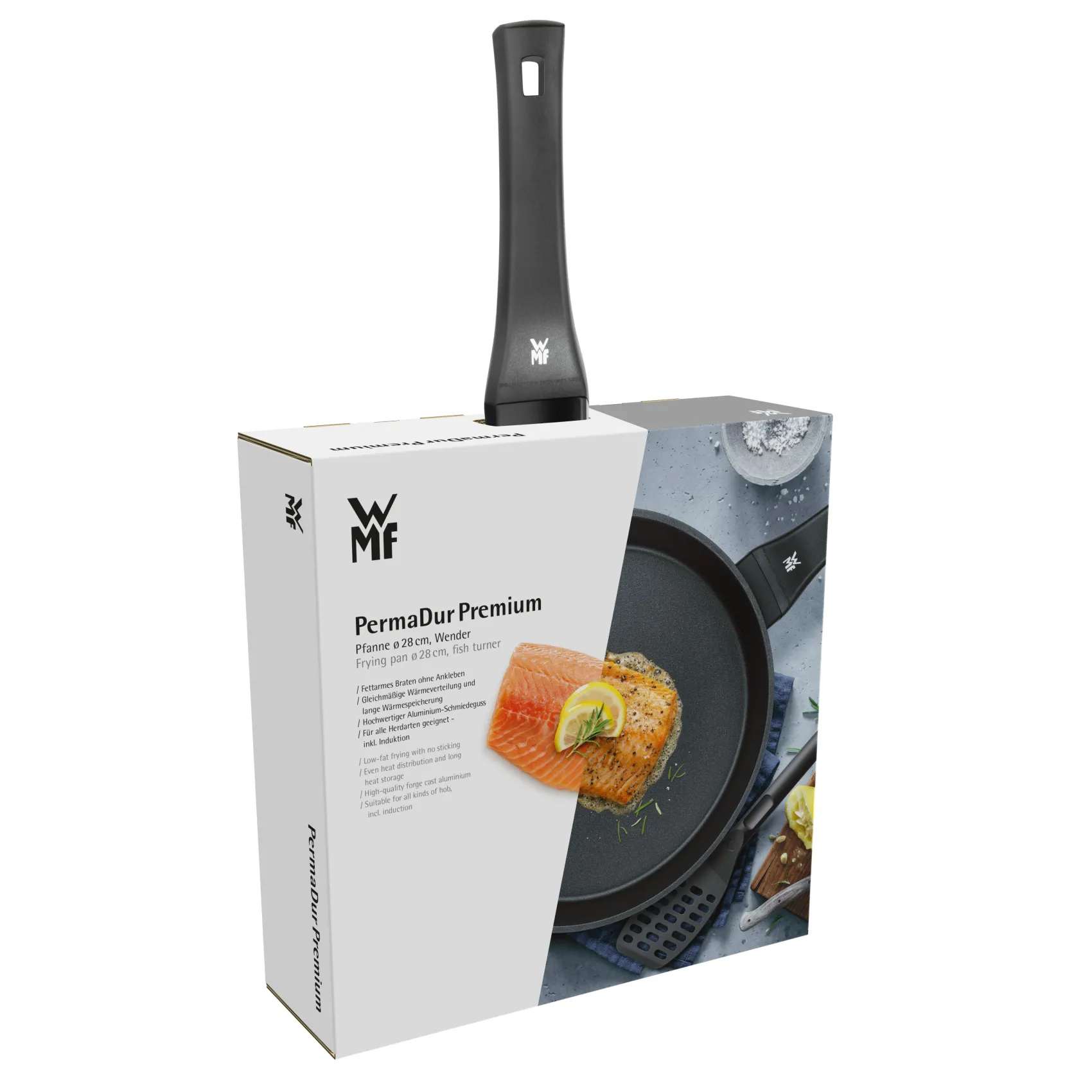 WMF Küchenutensilien|Bratpfannen|PermaDur Premium Stielpfanne mit Wender, 28 cm