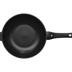 WMF Woks|Pfannen Mit Deckel|PermaDur Premium Wok mit Glasdeckel, 30 cm