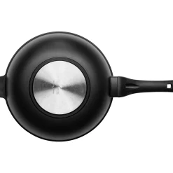 WMF Woks|Pfannen Mit Deckel|PermaDur Premium Wok mit Glasdeckel, 30 cm