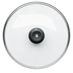 WMF Woks|Pfannen Mit Deckel|PermaDur Premium Wok mit Glasdeckel, 30 cm