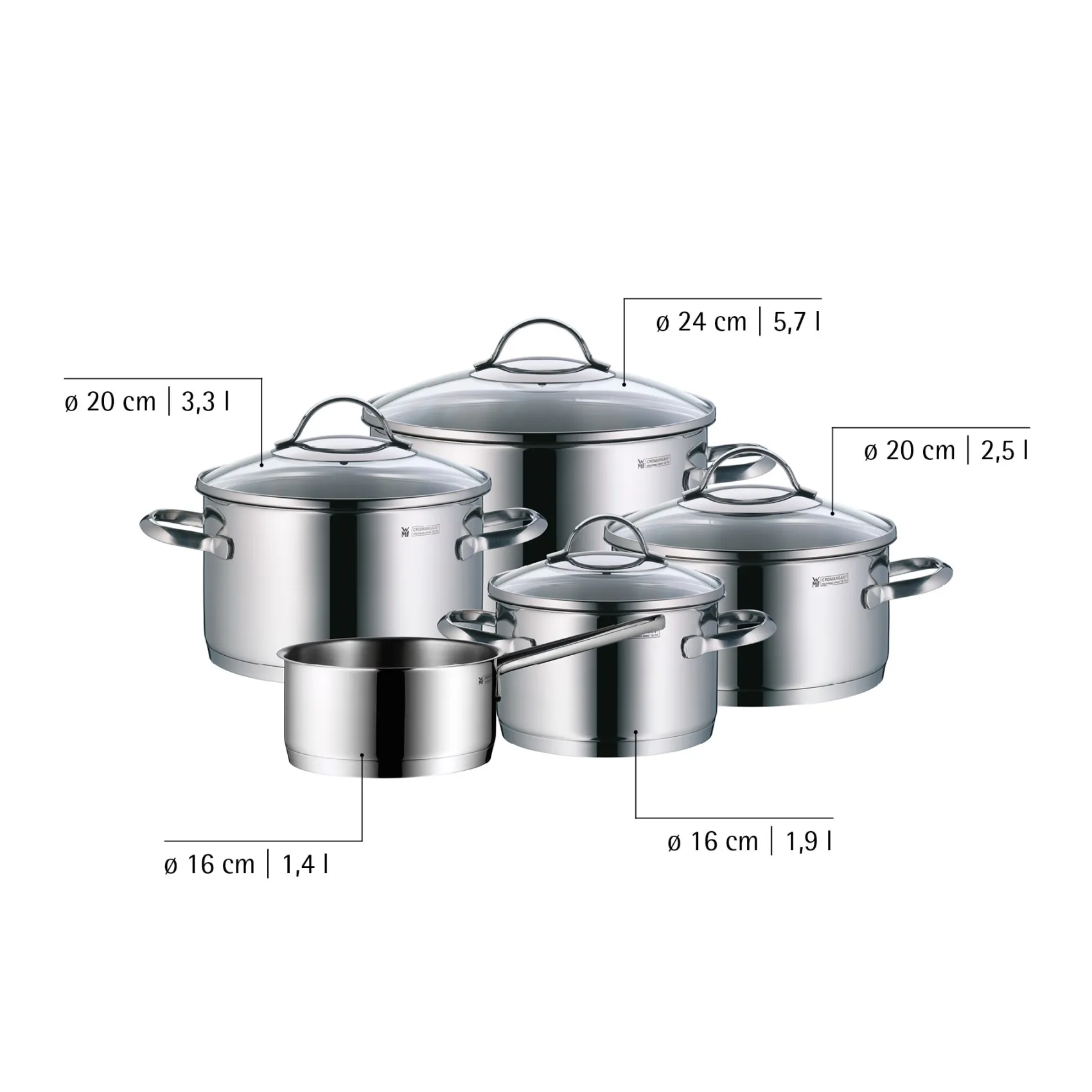 WMF Topfsets|Provence Plus Topf-Vorteils-Set*, 5-teilig