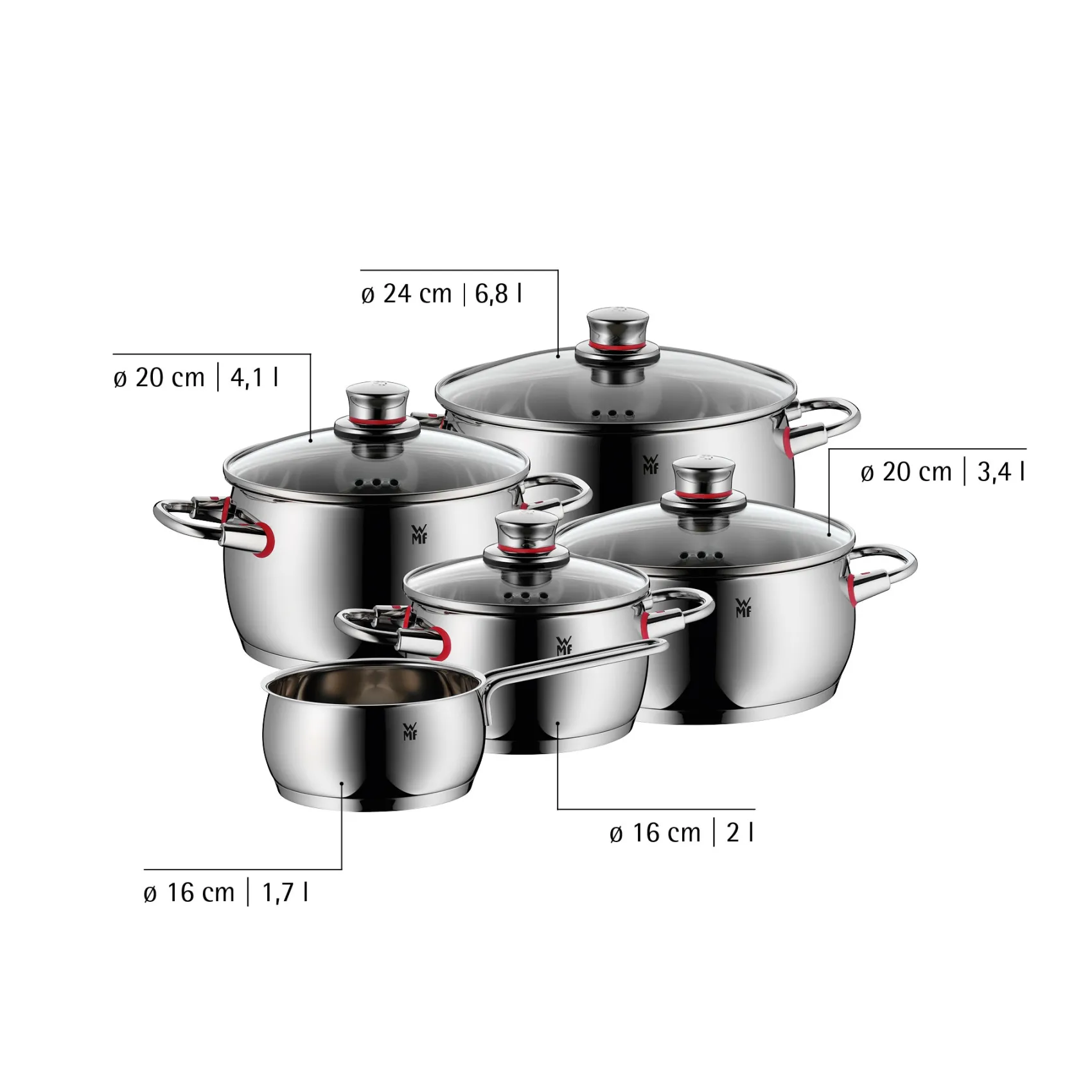 WMF Topfsets|Quality One Topf-Vorteils-Set*, 5-teilig
