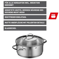 WMF Bratentöpfe|Silit Achat Bratentopf mit Deckel, 20 cm
