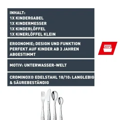WMF Kinderbestecke|Besteck-Sets|Silit Aquarama Kinderbesteck-Set, 4-teilig