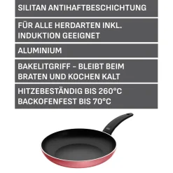 WMF Induktionspfannen|Bratpfannen|Silit Belluna Stielpfanne, 28 cm, Rosé