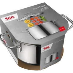 WMF Kochtöpfe|Silit Extra Cook Kochtopf 24 cm mit Glasdeckel