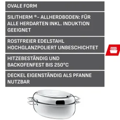 WMF Bräter & Schmortöpfe|Silit Extrabräter, oval