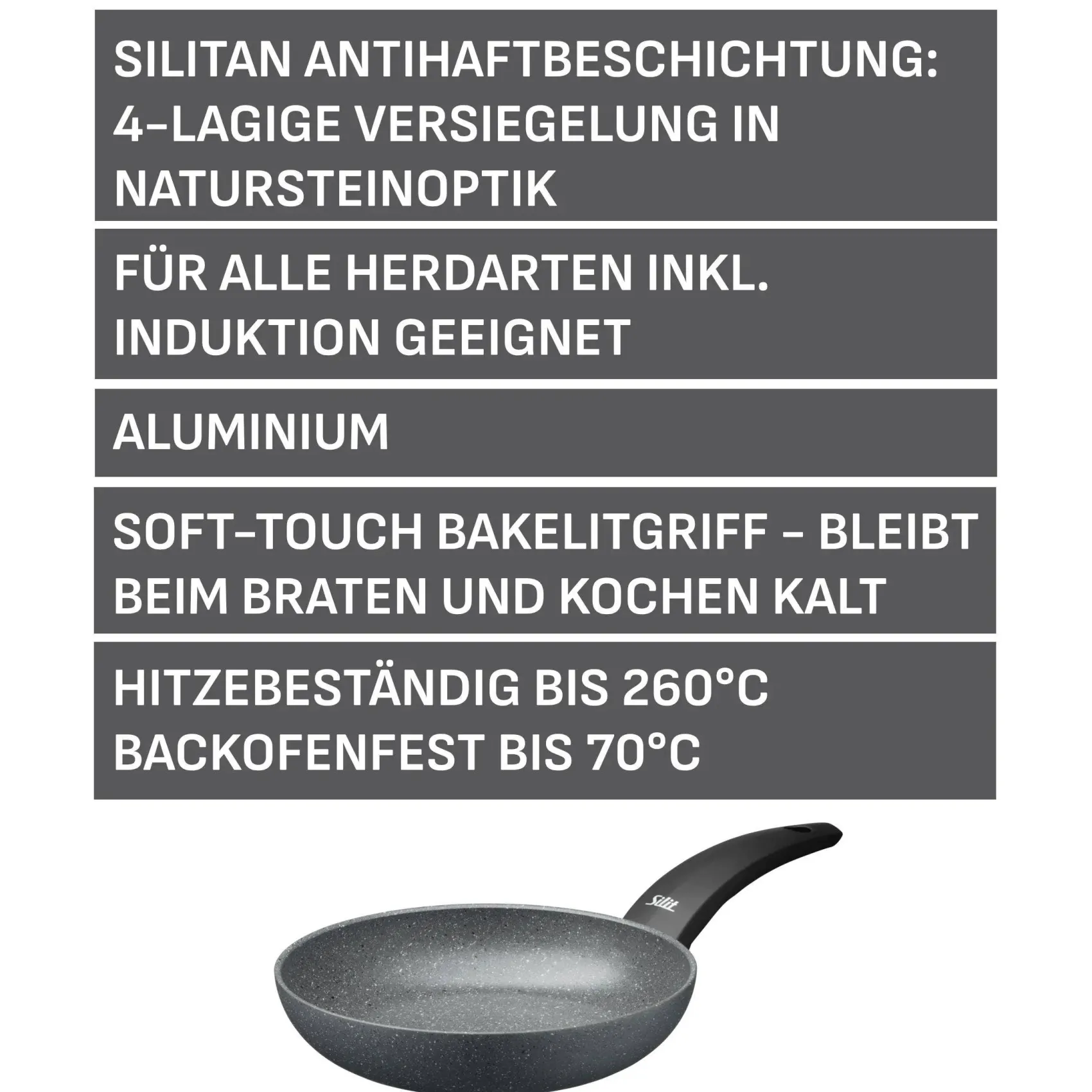 WMF Induktionspfannen|Bratpfannen|Silit Montano Stielpfanne, 20 cm