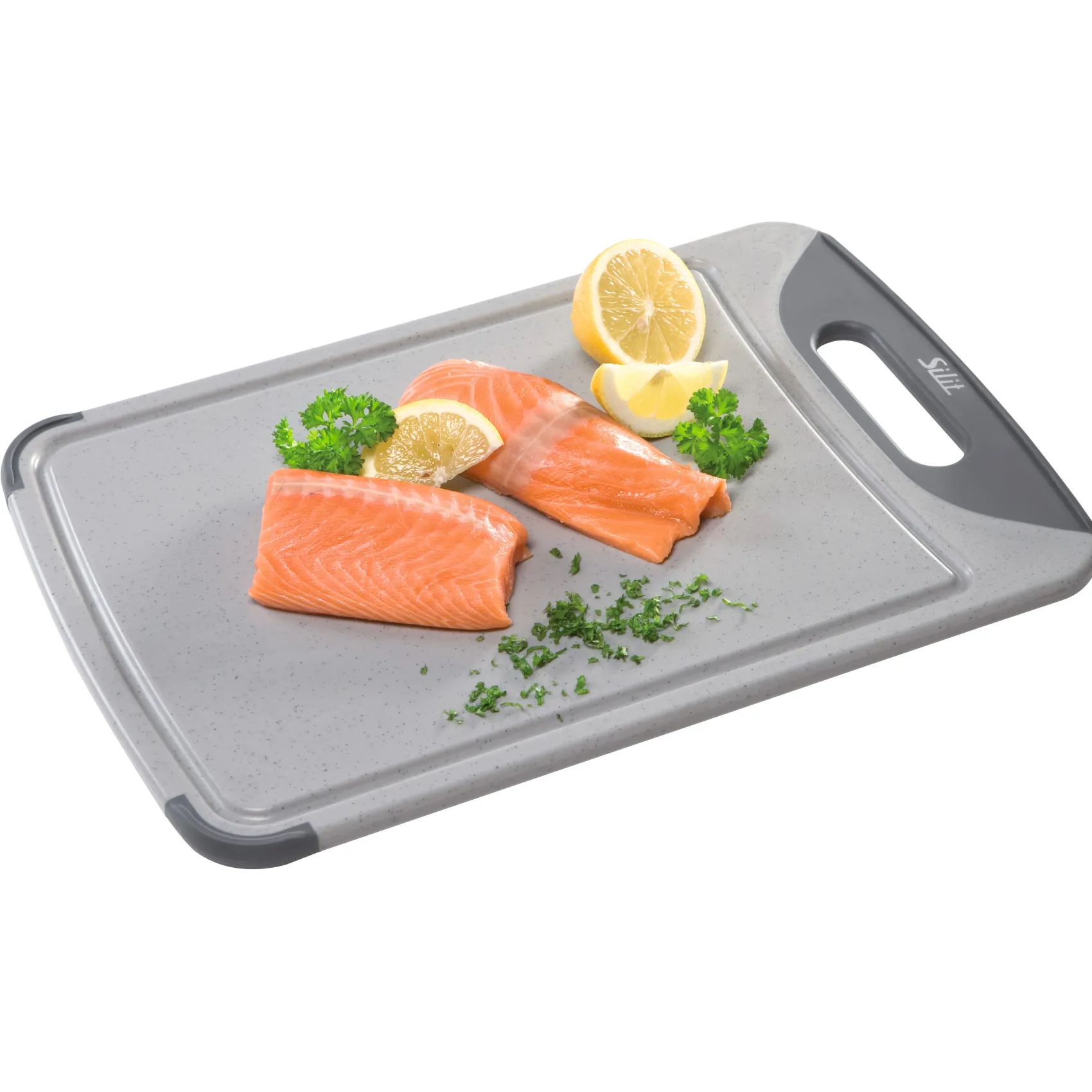 WMF Schneidebretter|Silit Schneidebrett, Grau, 38 x 25 cm