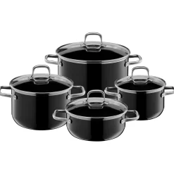 WMF Topfsets|Silit Silargan® Elegance Topf-Set, 4-teilig, Black