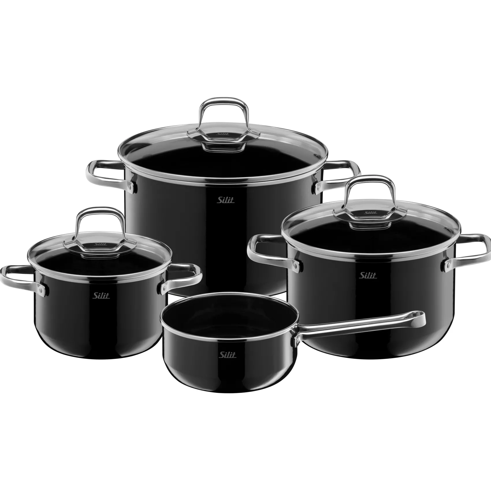 WMF Topfsets|Silit Silargan® Elegance Topf-Set, 4-teilig, Black