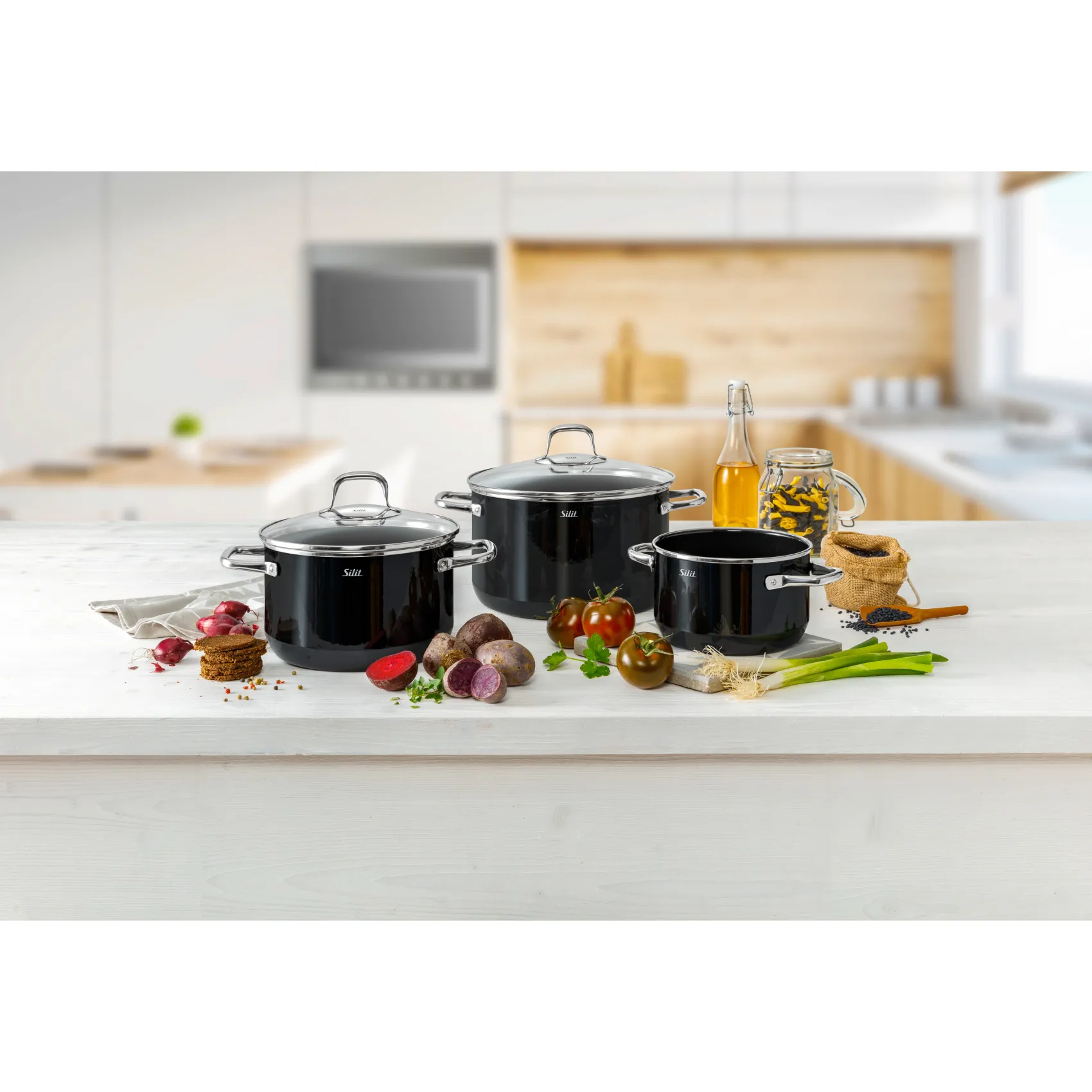 WMF Topfsets|Silit Silargan® Elegance Topf-Set, 4-teilig, Black